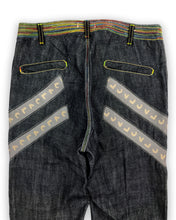Load image into Gallery viewer, IS-NESS Rainbow Stitched Futuristic Jeans (2000ās)(28-31.5)