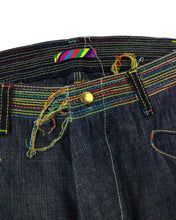 Load image into Gallery viewer, IS-NESS Rainbow Stitched Futuristic Jeans (2000ās)(28-31.5)