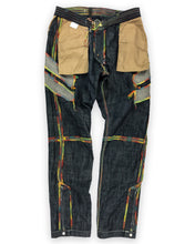 Load image into Gallery viewer, IS-NESS Rainbow Stitched Futuristic Jeans (2000ās)(28-31.5)