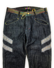 Load image into Gallery viewer, IS-NESS Rainbow Stitched Futuristic Jeans (2000ās)(28-31.5)