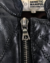 Load image into Gallery viewer, 90’s GENETIC MANIPULATION Patchwork Sheepskin Leather Jacket (M)