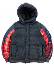 Load image into Gallery viewer, WHIZ LIMITED Denim Plaid Down Jacket (2003)(M-L)