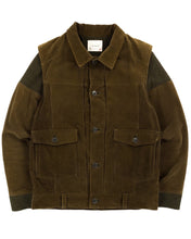 Load image into Gallery viewer, WHIZ Pleated Corduroy Truck Jacket w/ Articulated Knit Shoulders (AW 2003)(S-Slim M)