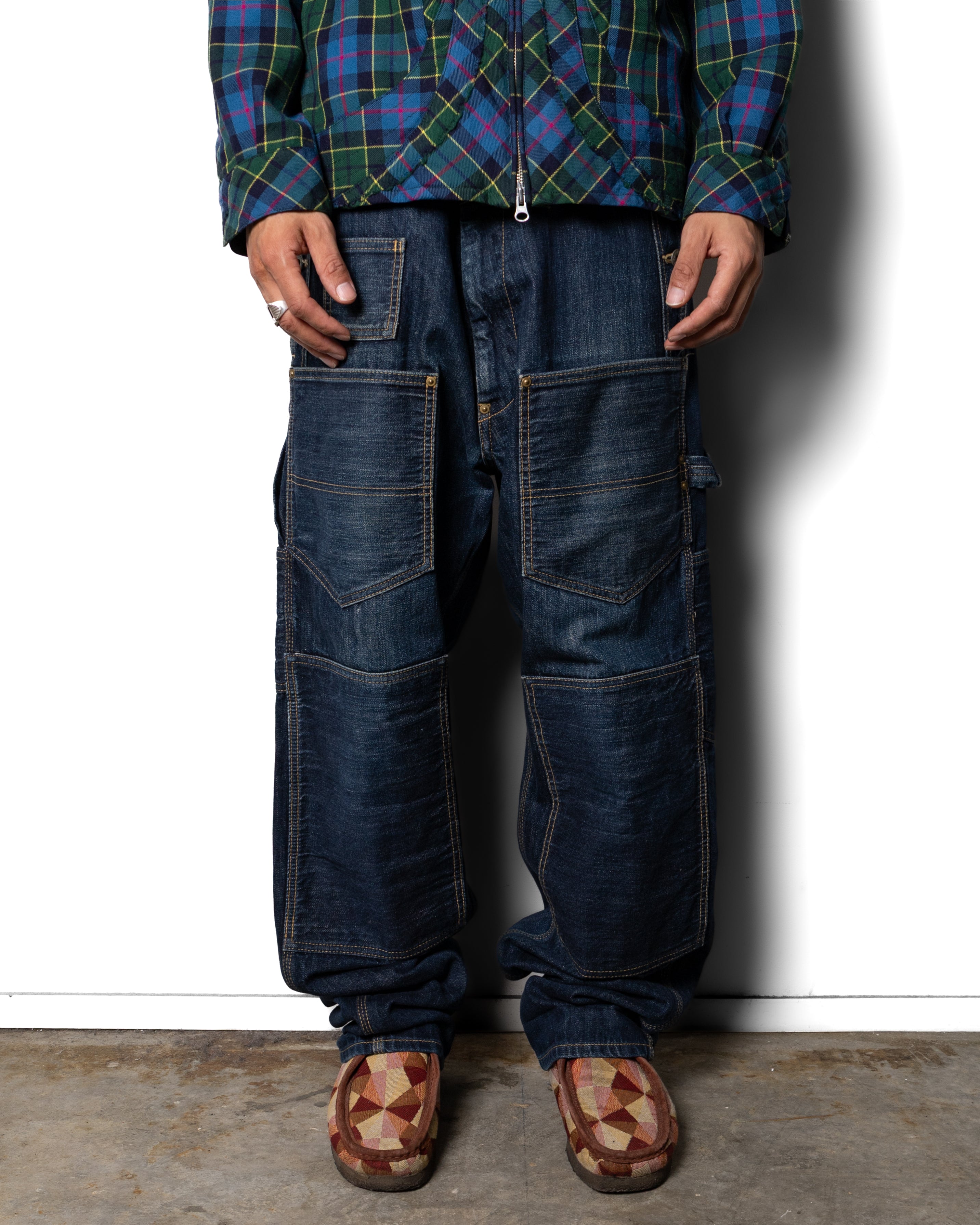00's Multi-Pocket Indigo Carpenter Pants (34-36)