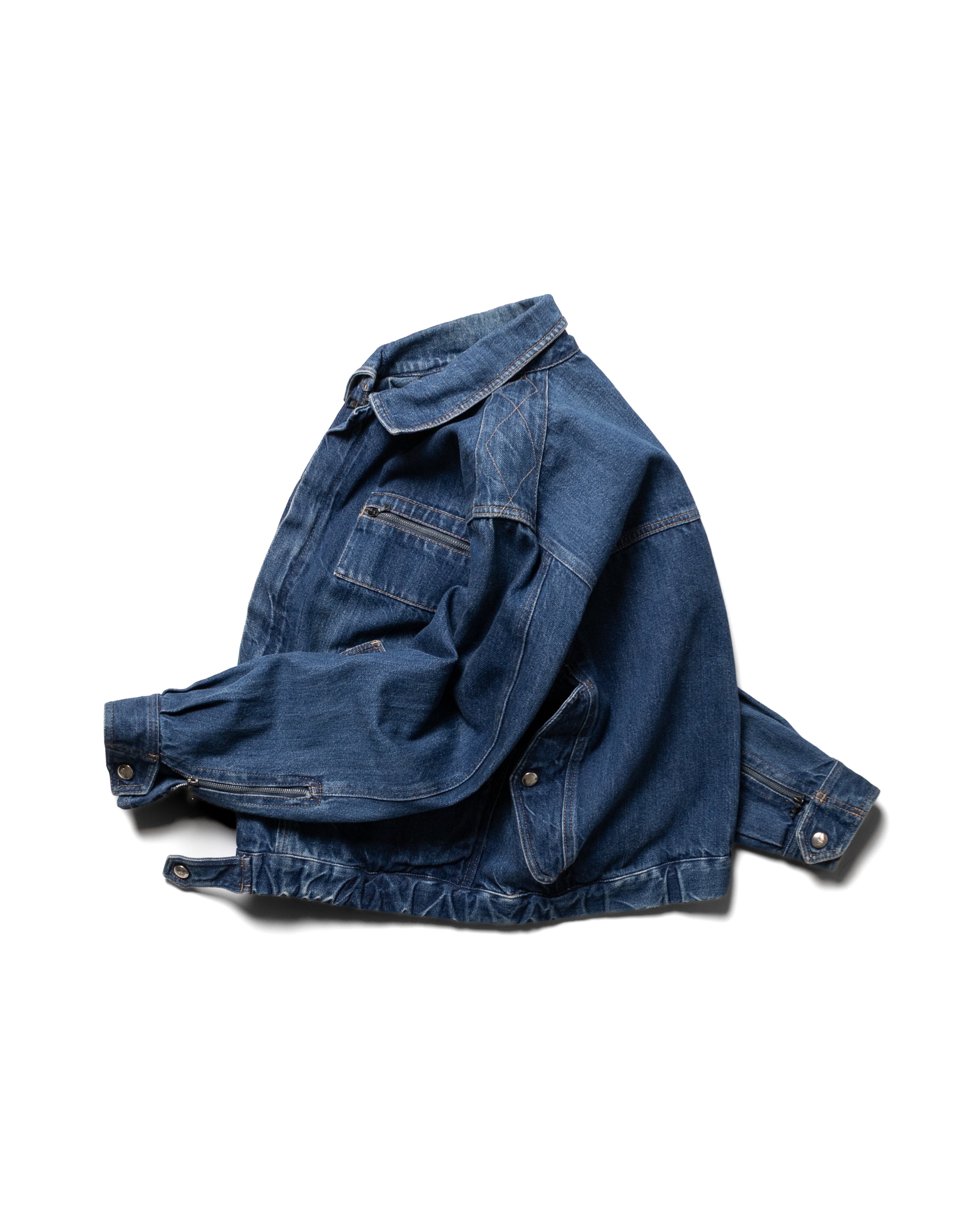 90's Multi-Pocket Denim Jacket (S-M)