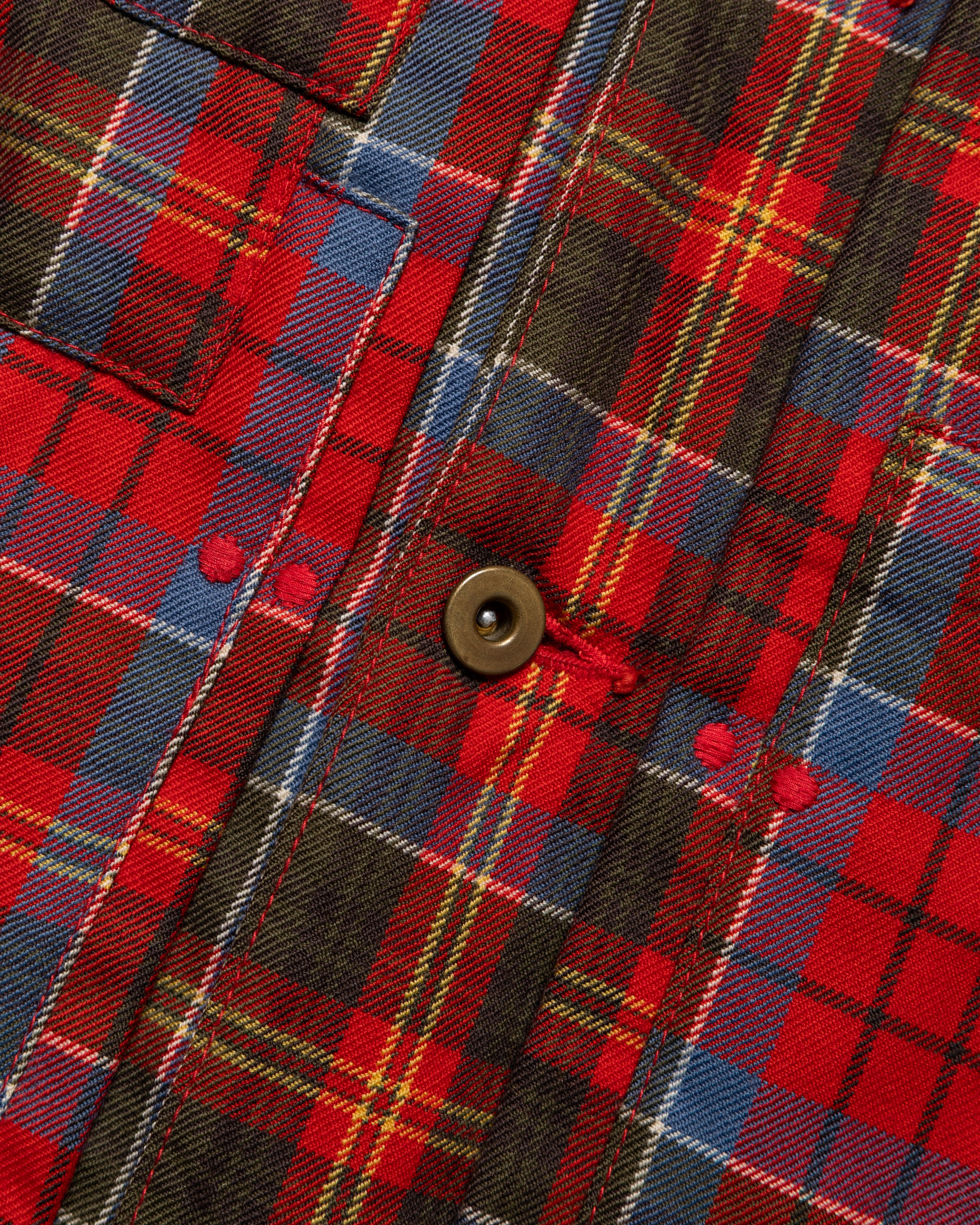 AW2004 Embroidered Patchwork Plaid Jacket (M-L)