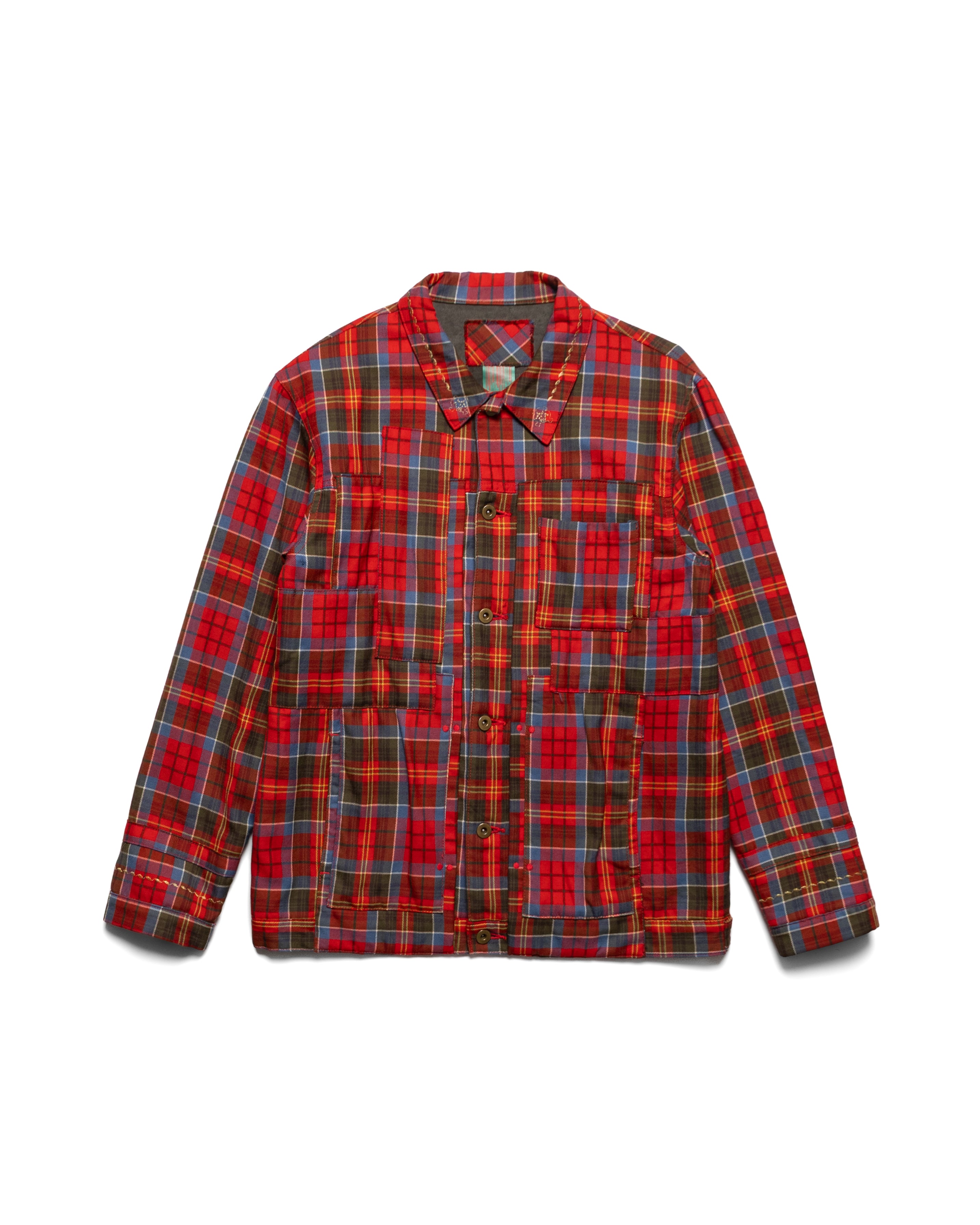 AW2004 Embroidered Patchwork Plaid Jacket (M-L)