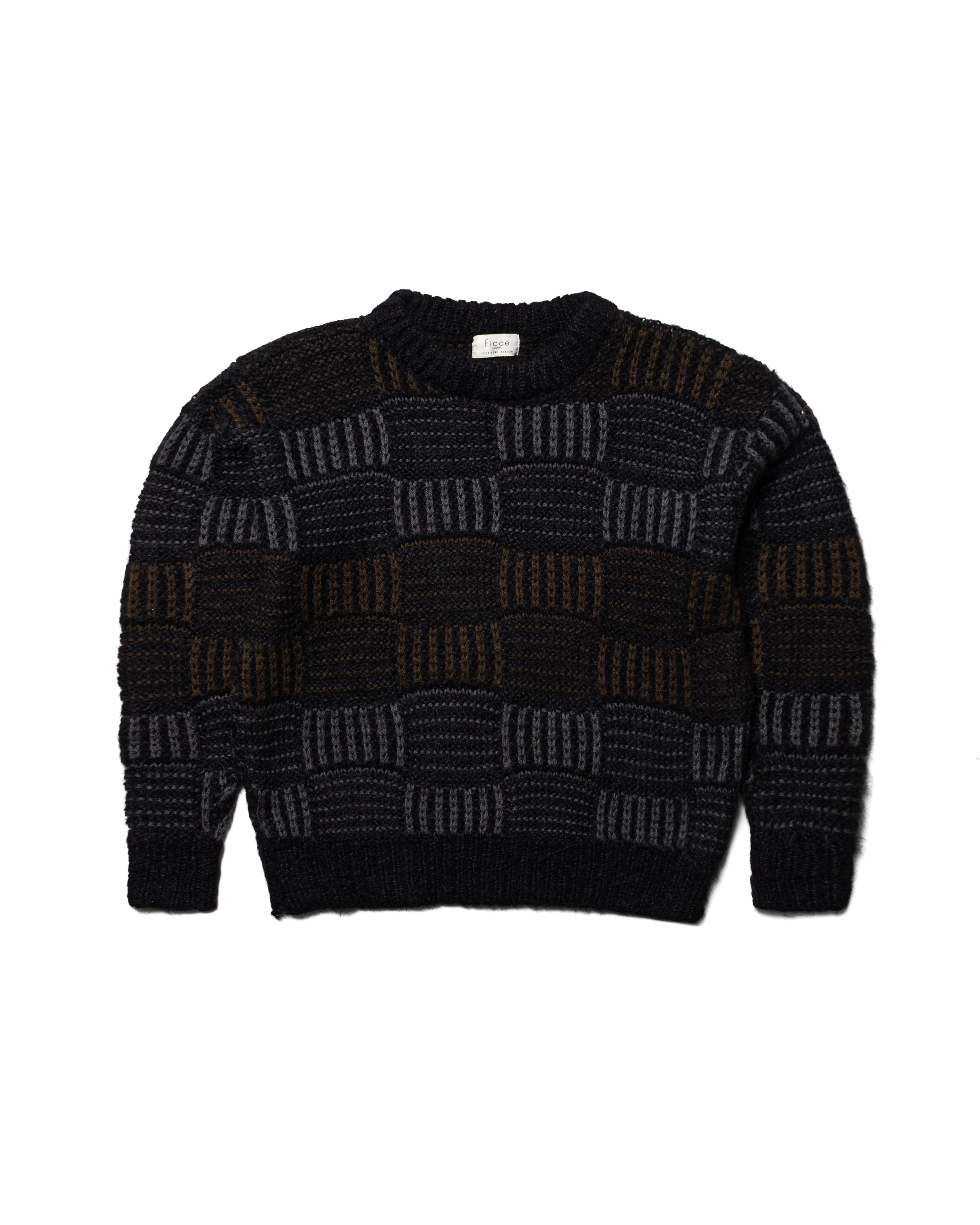 80’s Wool Basketweave Knit Sweater (M-L)