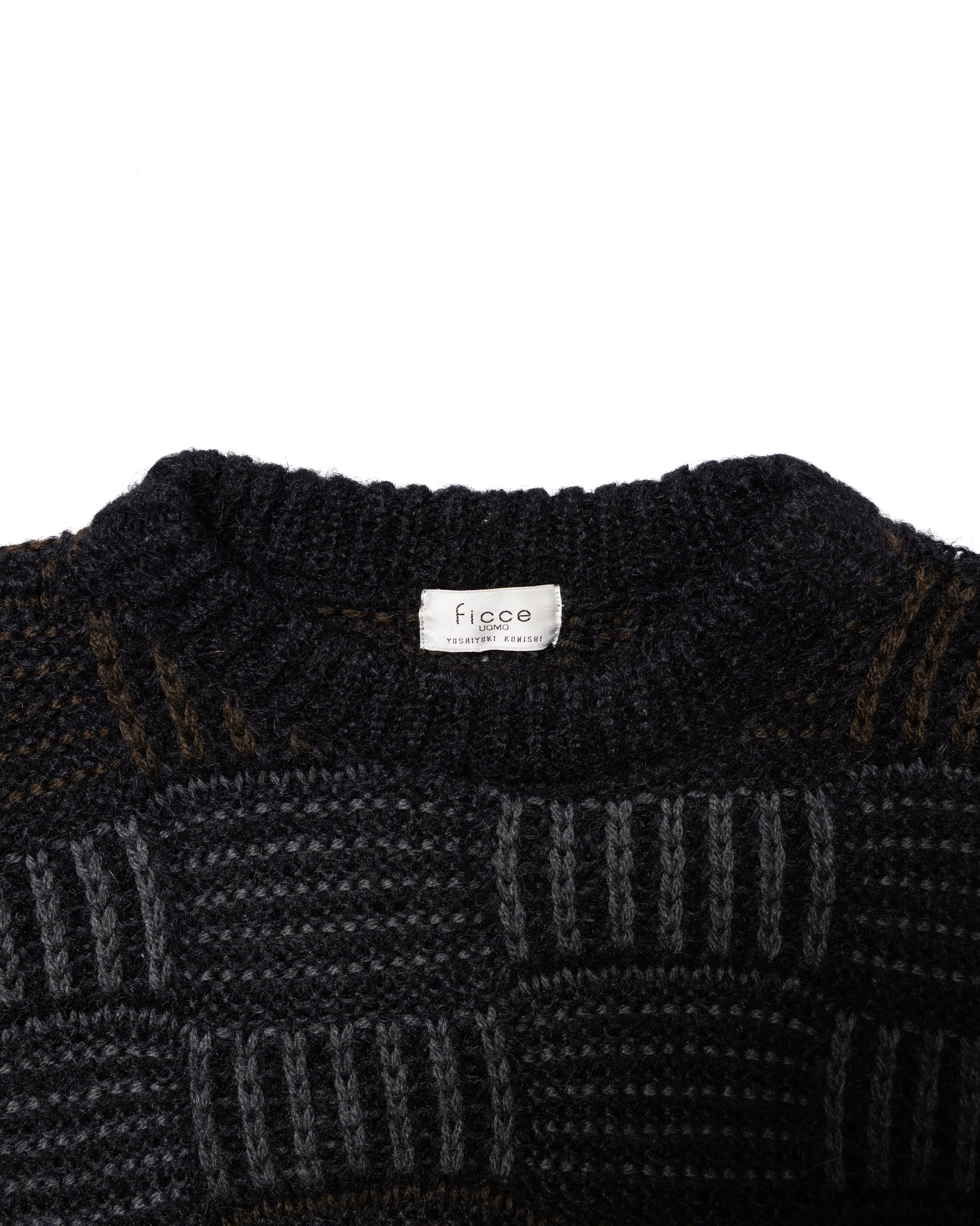 80’s Wool Basketweave Knit Sweater (M-L)