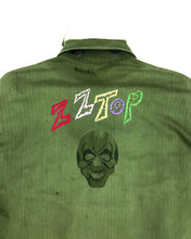 Load image into Gallery viewer, 1940’s ZZ Top&lt;/br&gt;Hand Embroidered&lt;/br&gt;Military Fatigue Jacket

