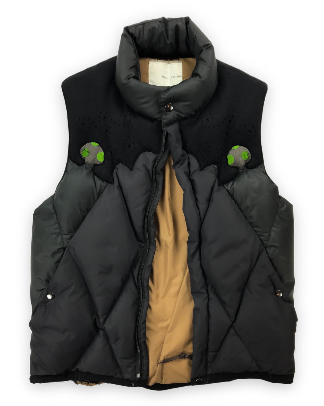NADA. NOT NADA Embroidered Mushroom Goose Down Vest (AW2013)(Fits M-L)