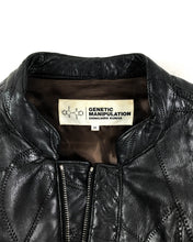 Load image into Gallery viewer, 90’s GENETIC MANIPULATION Patchwork Sheepskin Leather Jacket (M)
