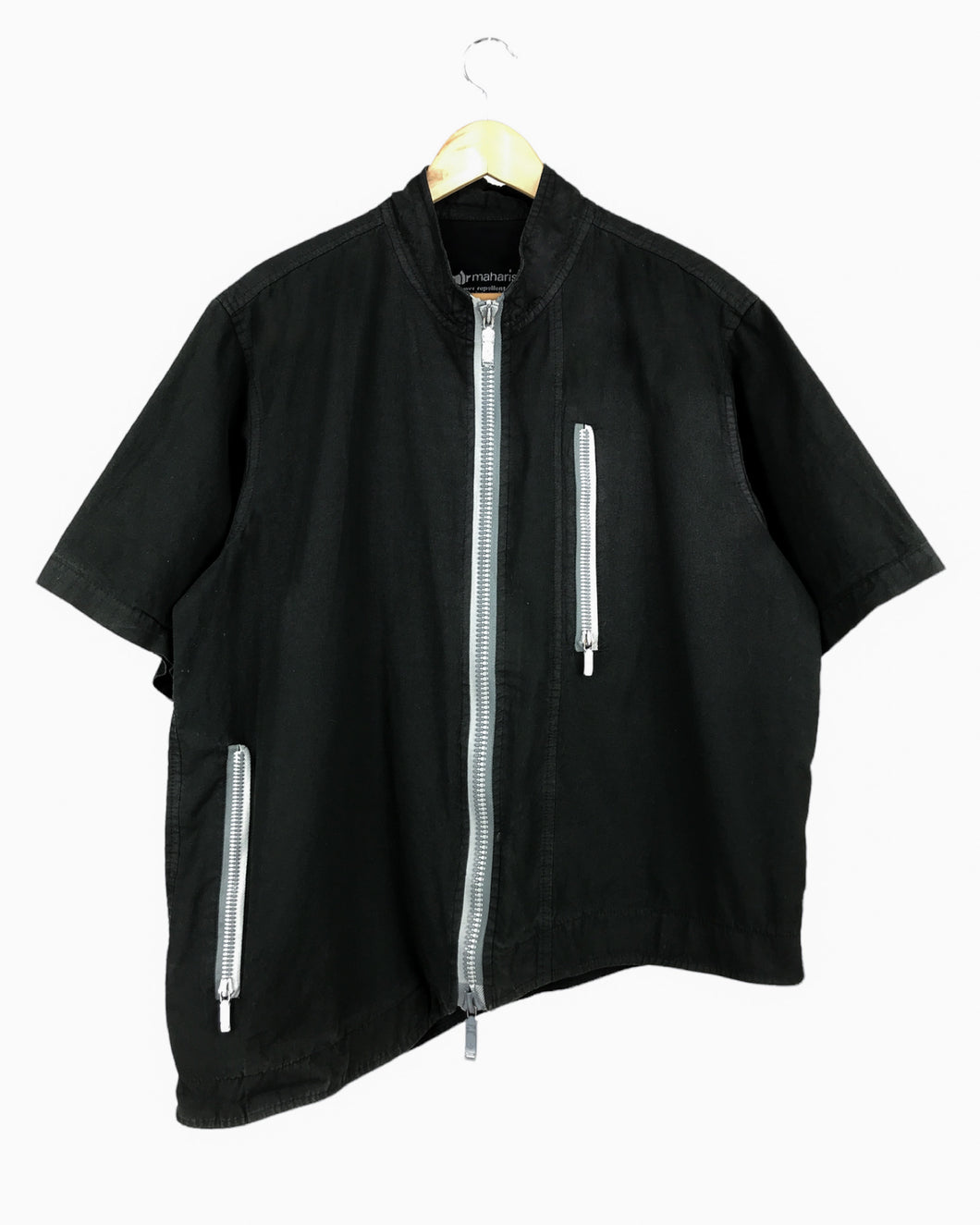 MAHARISHI Asymmetrical Cut Zip-up Overshirt (2000) (L)