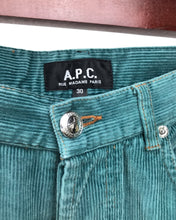 Load image into Gallery viewer, APC Turquoise Corduroy Pants (30-32)
