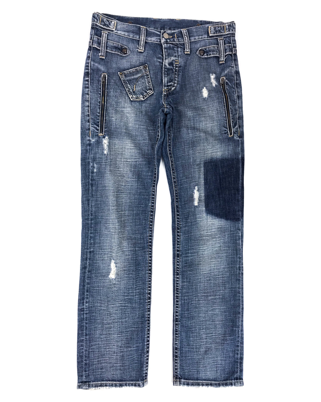 NEIL BARRETT Distressed Denim Jeans (Early 2000’s)(31)